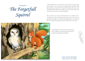The Forgetful Squirrel sample page